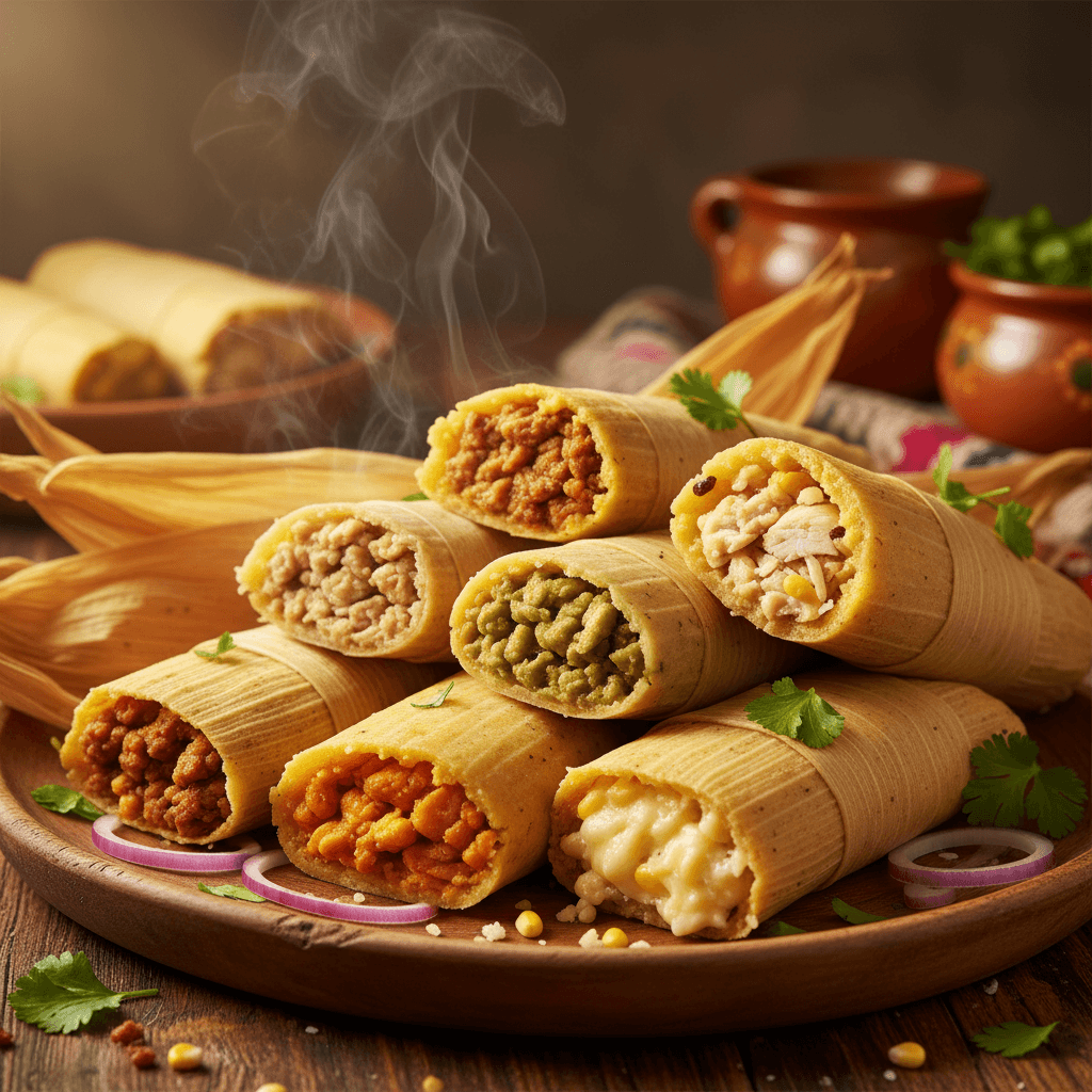 Traditional handmade tamales at Mi Pueblo Market